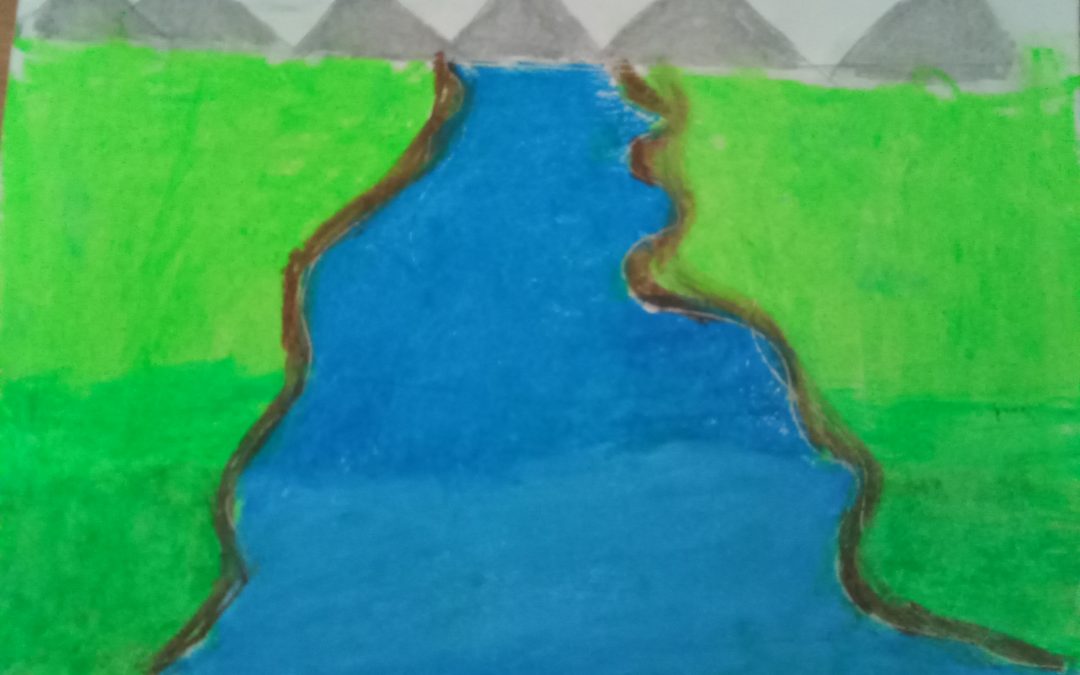 Landscape art using pastels