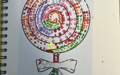Charlie and the chocolate factory in pointallism